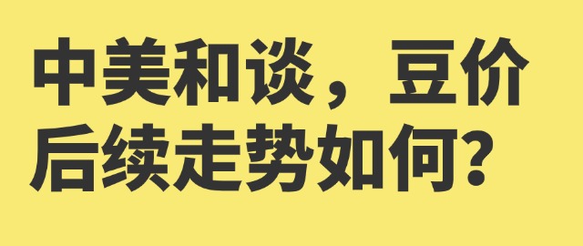 【獨家】中美和談，豆價后續走勢如何？