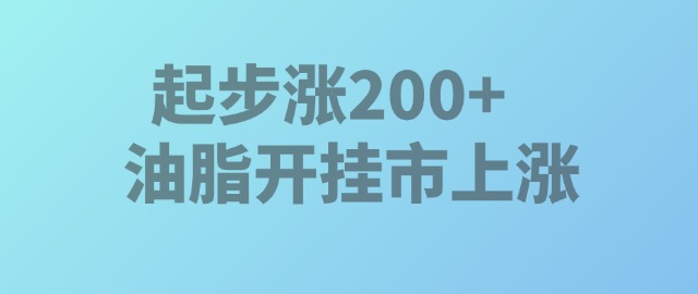 【独家】起步涨200+ 油脂开挂式上涨