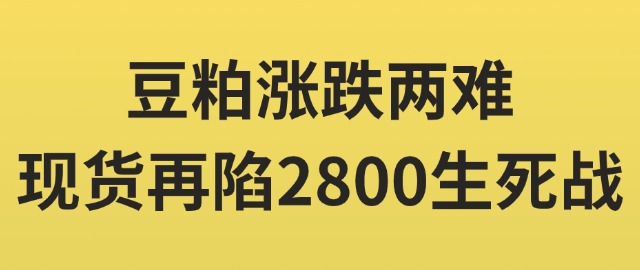 【独家】豆粕涨跌两难 现货再陷2800生死战