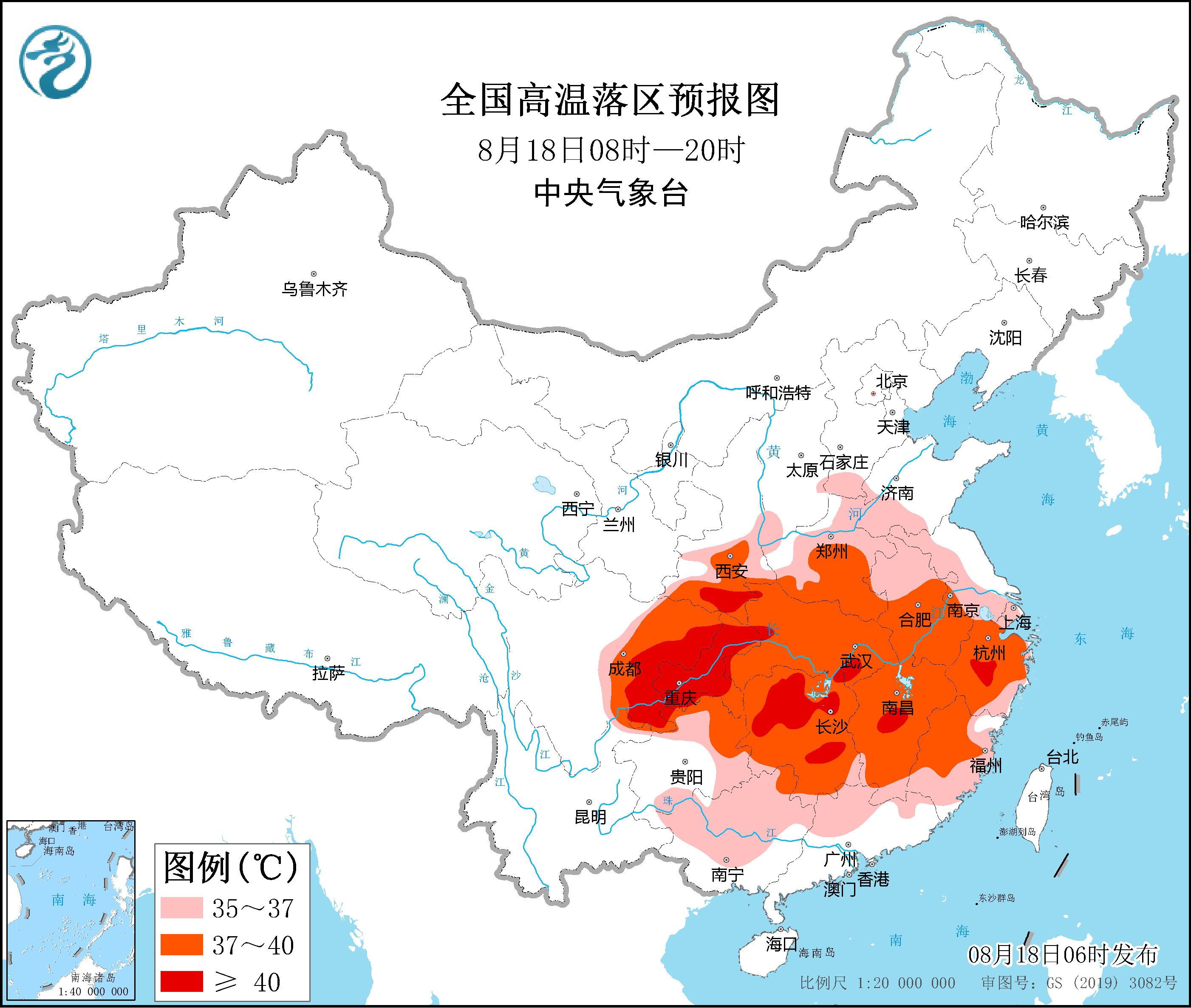 2022年8月18日未來三天全國天氣預報